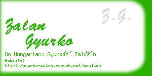 zalan gyurko business card